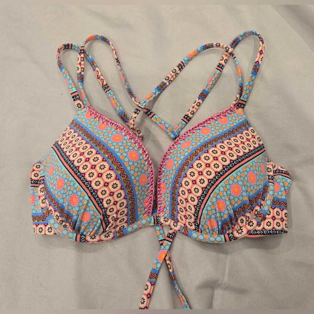 Shade & Shore Pink and‎ Blue One Piece Swimsuit
